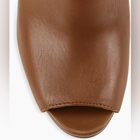 NEW MICHAEL MICHAEL KORS Lawson Booties NWOB Boots Tan Luggage Tan Open Toe NWT - Picture 7 of 13